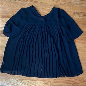Pleated black blouse